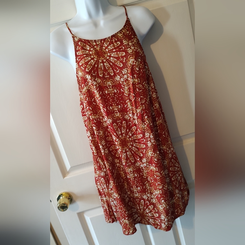 Vans Mandala Print Dress, Size Medium M, Orange White - Picture 3 of 11